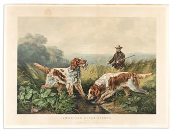 CURRIER & IVES. American Field Sports: On a Point; Flushd; A Chance For Both Barrels; Retrieving.